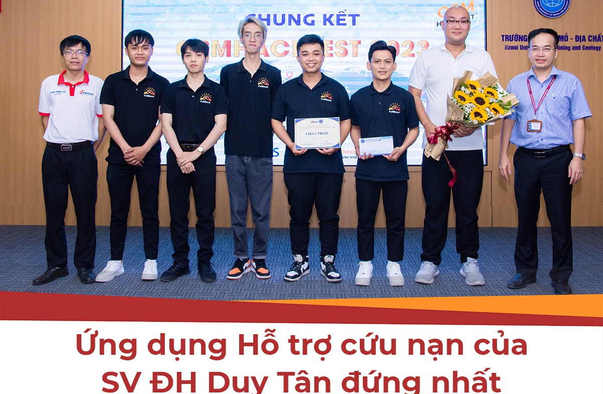 [TẤM GƯƠNG SINH VIÊN TIÊU BIỂU] Ứng dụng "Lifeline Assistance" của nhóm DTU-DZ với 5 thành viên là sinh viên của Đại học Duy Tân đứng nhất cuộc thi OSM Hackfest 2023